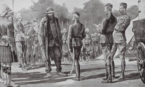 Le commandant Cronje se rend à Lord Roberts - Richard Caton II (after) Woodville