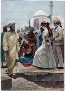 Un prestidigitateur de rue à Alger, 1895 - Richard Caton II Woodville
