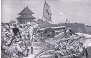 Tientsin : combats sur les remparts - Richard Caton II Woodville