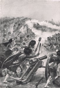 Les Highlanders retournant les canons français capturés sur les bataillons de Brenniers, illustration de 