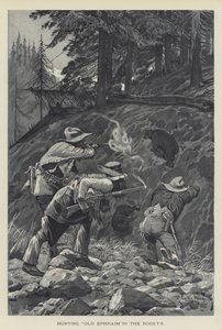 Chasse à Old Ephraim dans les Rocheuses - Richard Caton Woodville junior