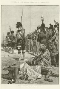 Les 42e Highlanders gardant les prisonniers français