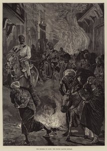 Le choléra au Caire, les gens quittant Boulak