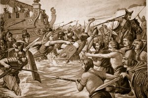 Le Débarquement de Jules César, illustration de 