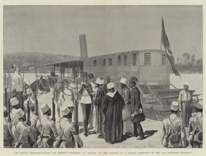 Le Sirdar, Brigadier-Général Sir Herbert Kitchener, à Assouan, lors d