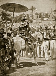 La reddition de Rangoon aux Britanniques, 1824, illustration de 