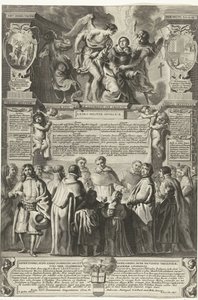 Institution de la confrérie Militia Angelica Thomae Aquinatis, 1649 Origo Militiae Angelicae, divi Thomae Aquinatis; sub caelesti eius cingulo castitatis, institutae - Richard Collin