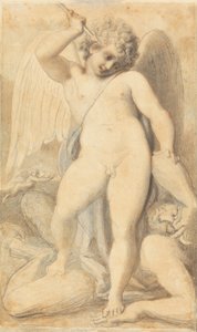 Cupidon maîtrisant un satyre