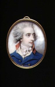 Portrait miniature du Major Général William, Le Vicomte Fielding, vers 1790