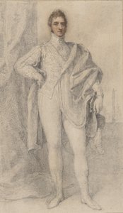 Portrait de George, 5ème duc de Marlborough, avec Blenheim au loin, 1817-1821