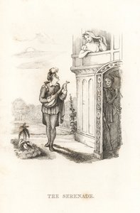 Le squelette de la Mort et le ménestrel, 1827 (gravure) - Richard Dagley
