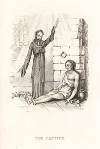Le squelette de la Mort et le captif, 1827 (gravure) - Richard Dagley