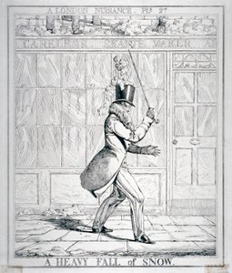 Une forte chute de neige, 1821 - Richard Dighton