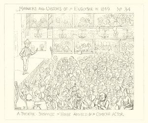 1849, Un théâtre montrant la maison amusée par l