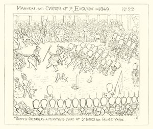 1849, Les grenadiers britanniques montant la garde à la cour du palais St James