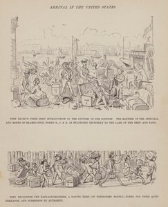 Page du Tour Américain de Messieurs Brown, Jones et Robinson (gravure)