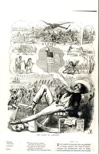 La terre de la liberté", dessin humoristique de Punch Magazine - Richard Doyle