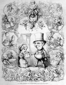 La Saint-Valentin célébrée en Angleterre. Illustration de Richard Doyle (1824 - 1883).