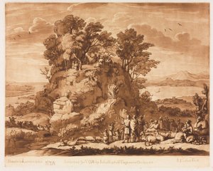Liber Veritatis : No. 138, Une Vue de la Mer, avec le Christ Prêchant sur la Montagne (l