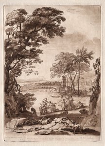 Liber Veritatis : No. 47, Une scène de rivière avec la découverte de Moïse