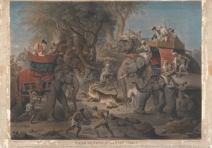 Chasse au tigre dans les Indes orientales