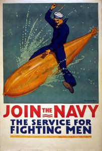 Rejoindre la marine", vers 1917 (lithographie en couleur) - Richard Fayerweather Babcock