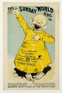 Le Sunday World 16 août : Dis, je suis le gamin jaune de Hogans Alley... - Richard Felton Outcault
