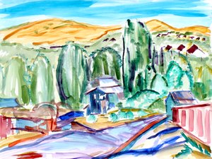 Maisons et collines - Richard Fox