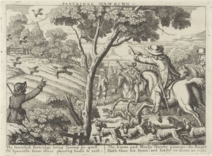 Chasse à la perdrix (Diverses manières de chasser, fauconner et pêcher, selon la manière anglaise)