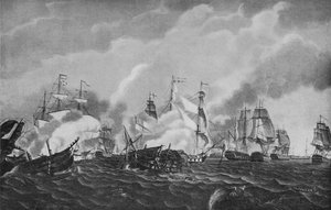 Action au large de San Domingo, vers 1807