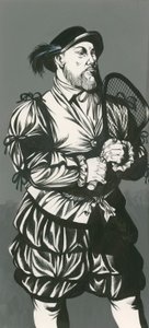 Le roi Henri VIII avec une raquette de tennis - Richard Hook