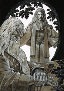 Merlin et Vivian, la fée Dame du Lac - Richard Hook