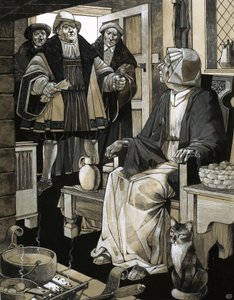 La mère Shipton accueille trois invités - Richard Hook