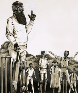 Le grand W G Grace au guichet - Richard Hook