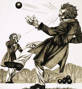 Deux Français ont choisi de se battre en duel en se lançant des boules de billard. - Richard Hook