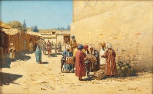 Vente de rue en Asie centrale, 1902