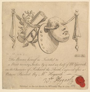 Masque et palette, 1781