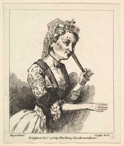 Femme surprise de Morning de Hogarth, octobre 1788