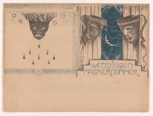 Conception de couverture pour : Wendingen, numéro de masque, 1920