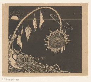 Conception de couverture pour : Richard Roland Holst, Exposition des œuvres laissées par Vincent Van Gogh, 1892