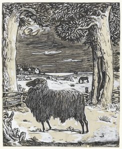 Mouton dans un paysage avec deux arbres - Richard Nicolaüs Roland Holst