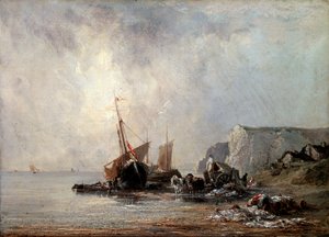 Bateaux sur la côte normande, 1823