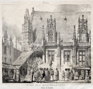 Rouen : Entrée de la Salle des Pas Perdus, Palais de Justice - Richard Parkes Bonington