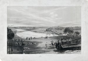 Avenham  Miller Park, vers 1870 (lithographie teintée sur papier) - Richard Parminter Cuff
