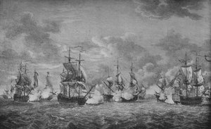 La bataille de Cap-Français, c1760
