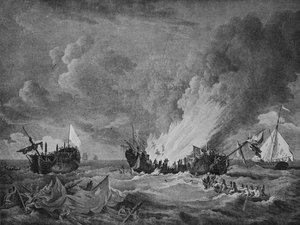Le Québec et la Surveillante, vers 1780 - Richard Paton