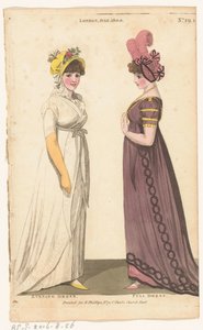 Magazine of Female Fashions of London and Paris, No. 29.1: London, July. 1800: Evening Dress; Full Dress - Richard Phillips