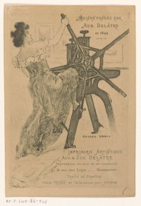 Carte de visite des imprimeurs Auguste et Eugène Delâtre à Paris - Richard Ranft