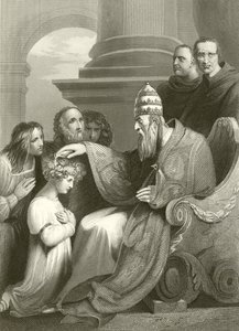 Le prince Alfred devant le pape Léon III