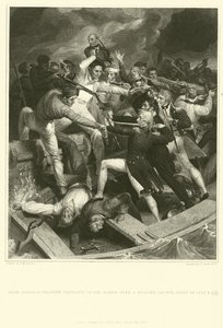 Conflit du contre-amiral Nelson dans sa barge avec un lancement espagnol - Richard Westall
